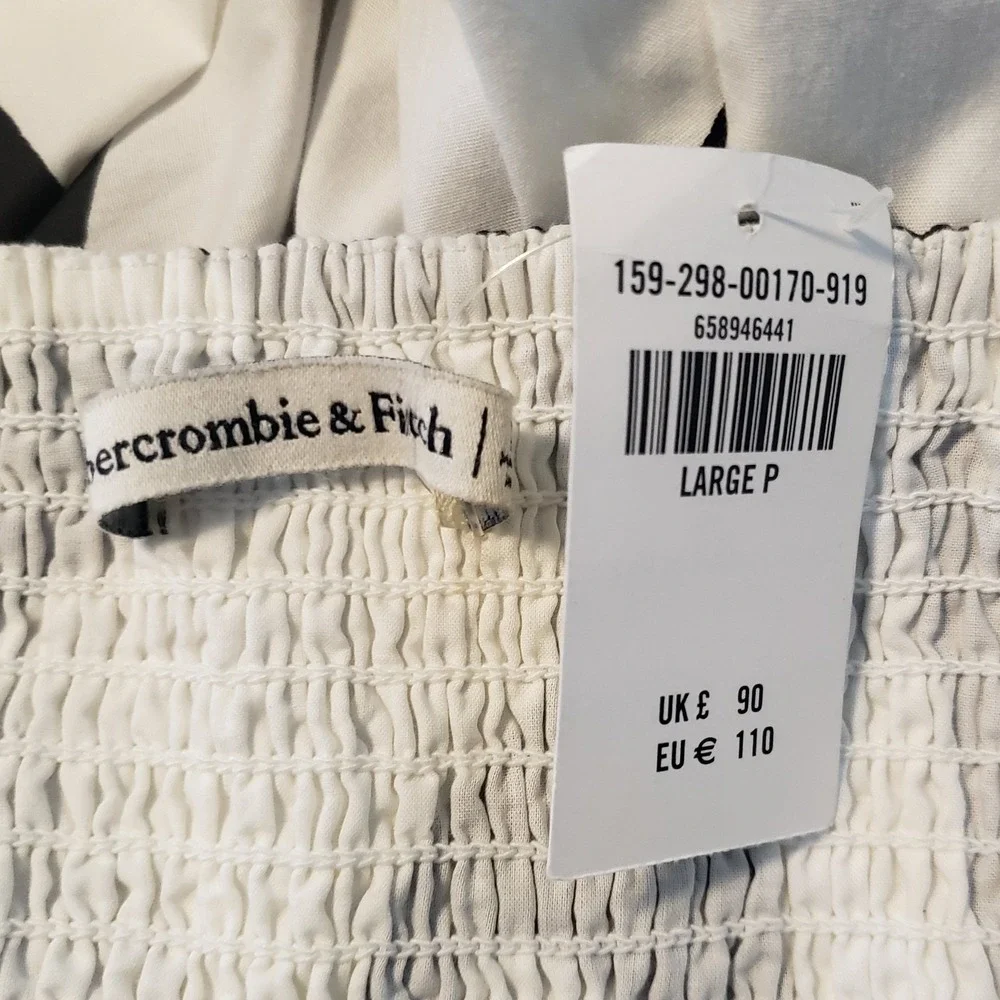 Abercrombie & Fitch Womens Maxi Statement Dress LG PET Euro Summer Coastal Chic